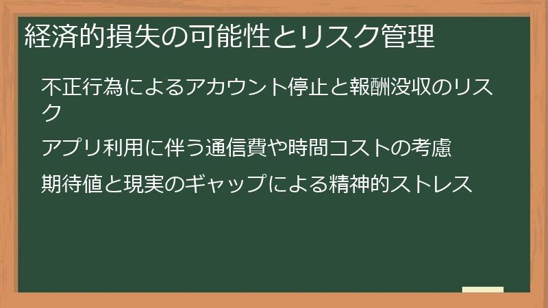 経済的損失の可能性とリスク管理