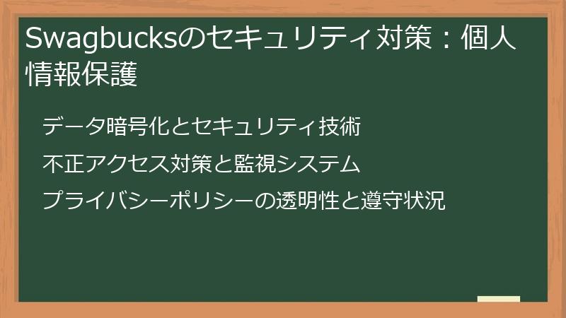 Swagbucksのセキュリティ対策：個人情報保護