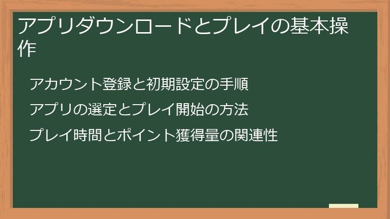 アプリダウンロードとプレイの基本操作