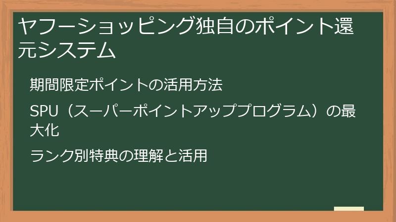 ヤフーショッピング独自のポイント還元システム