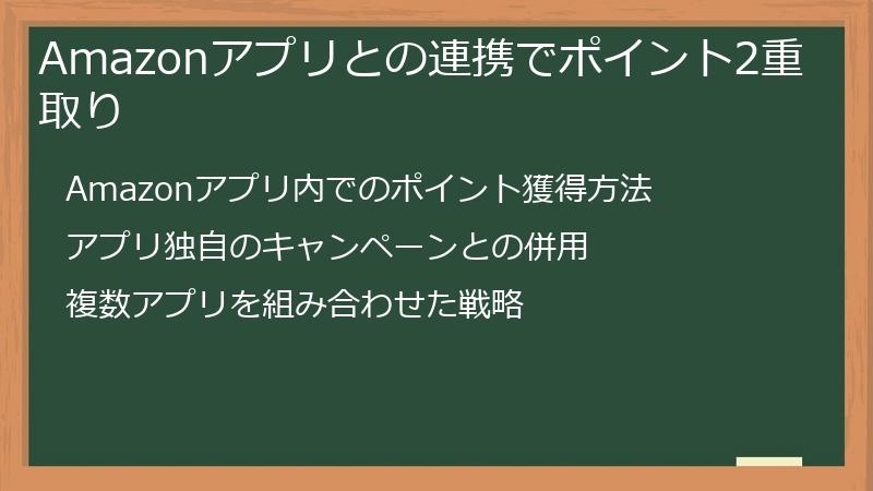 Amazonアプリとの連携でポイント2重取り