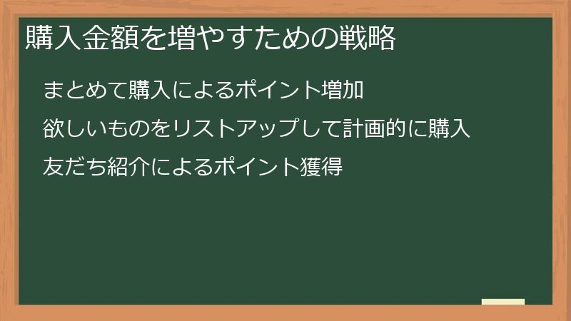 購入金額を増やすための戦略