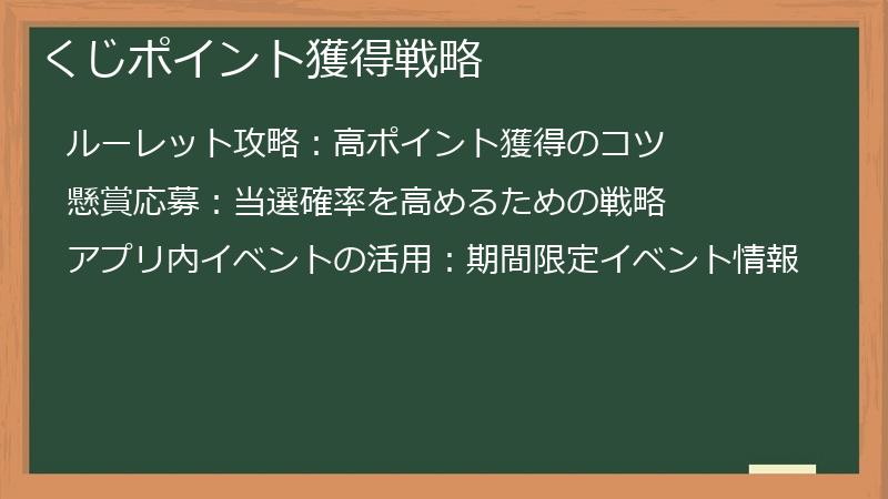 くじポイント獲得戦略