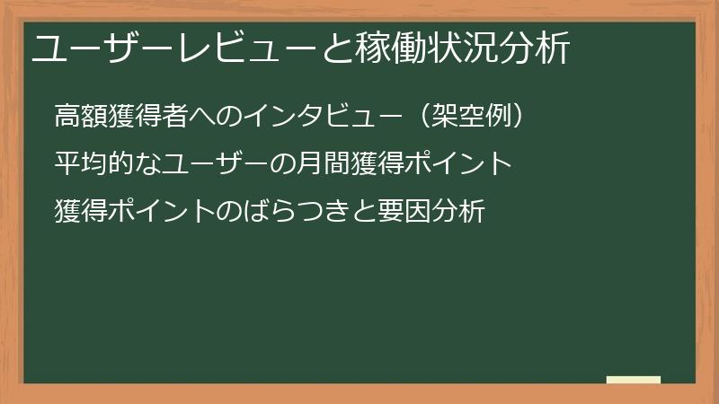 ユーザーレビューと稼働状況分析