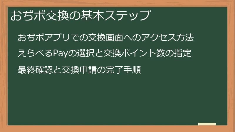 おぢポ交換の基本ステップ