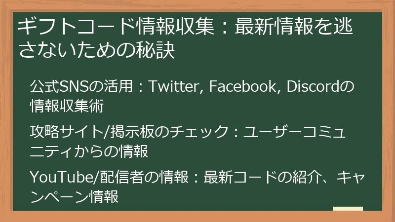 ギフトコード情報収集：最新情報を逃さないための秘訣