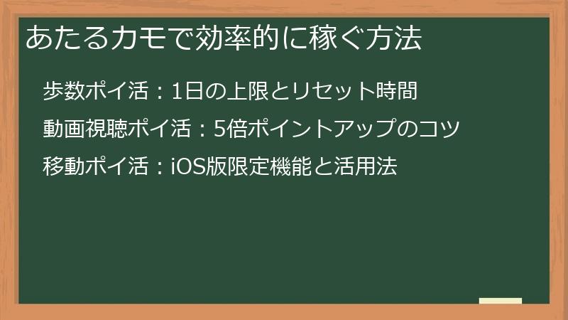 あたるカモで効率的に稼ぐ方法