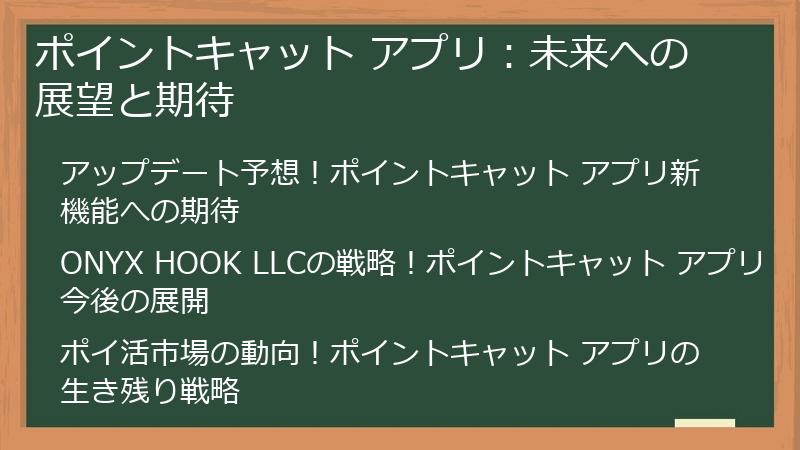 ポイントキャット アプリ:未来への展望と期待