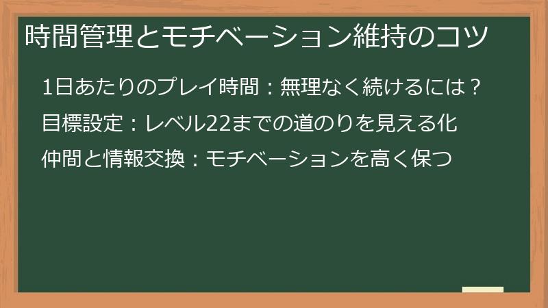 時間管理とモチベーション維持のコツ