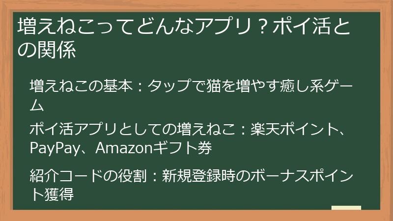 増えねこってどんなアプリ？ポイ活との関係