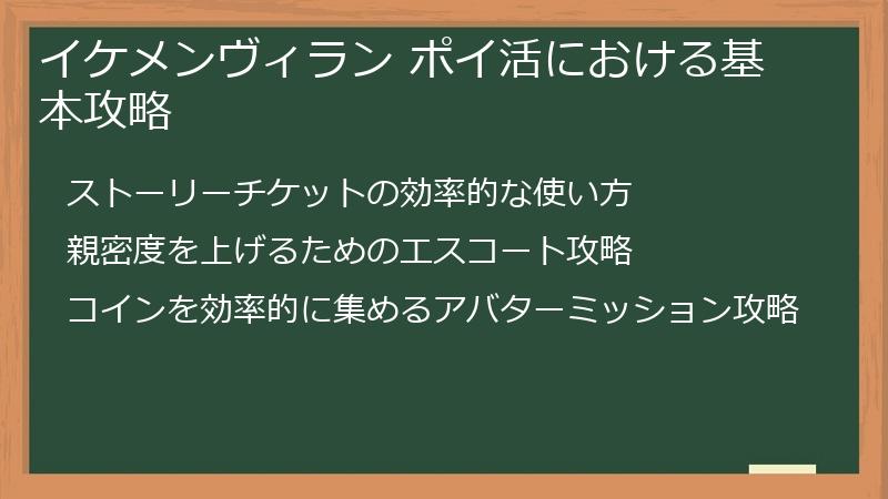 イケメンヴィラン ポイ活における基本攻略