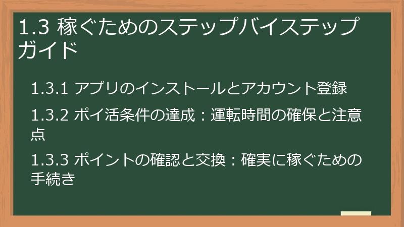 1.3 稼ぐためのステップバイステップガイド