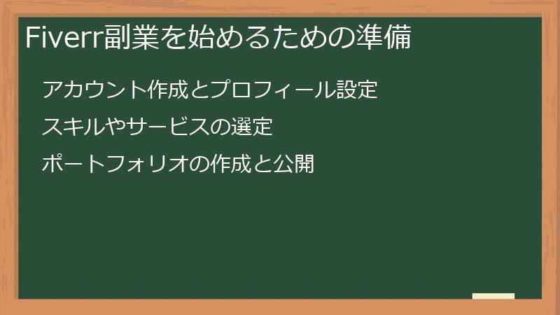 Fiverr副業を始めるための準備