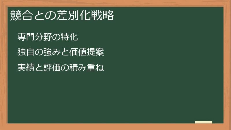 競合との差別化戦略