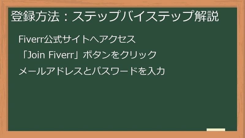 登録方法：ステップバイステップ解説