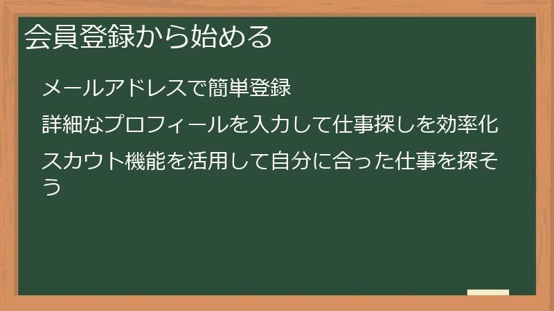 会員登録から始める