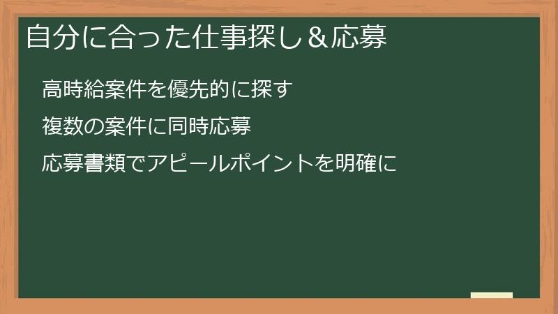 自分に合った仕事探し＆応募