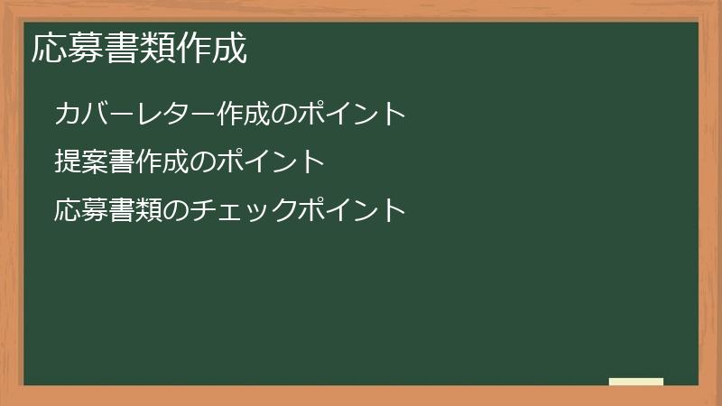 応募書類作成