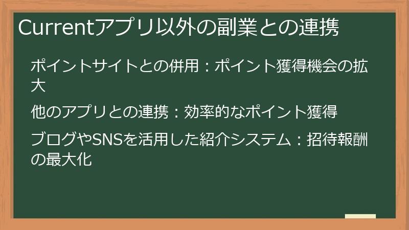 Currentアプリ以外の副業との連携