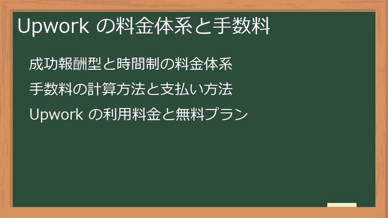 Upwork の料金体系と手数料