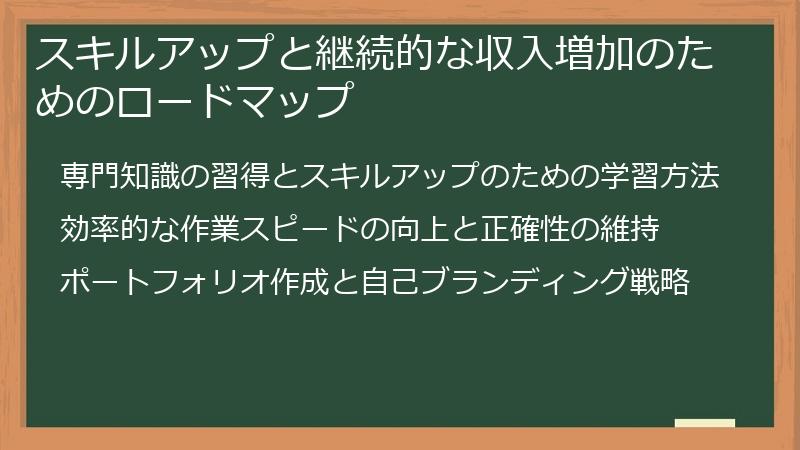 スキルアップと継続的な収入増加のためのロードマップ