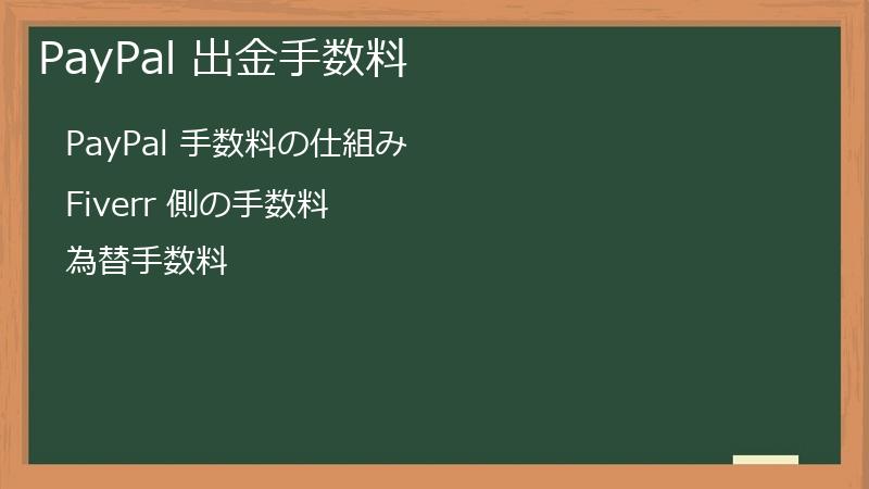 PayPal 出金手数料