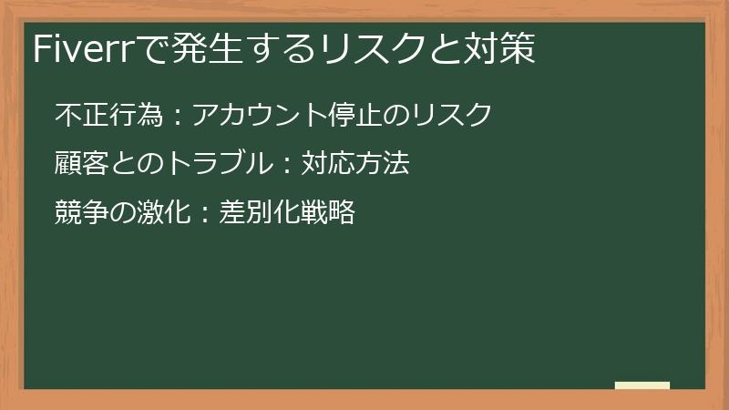 Fiverrで発生するリスクと対策
