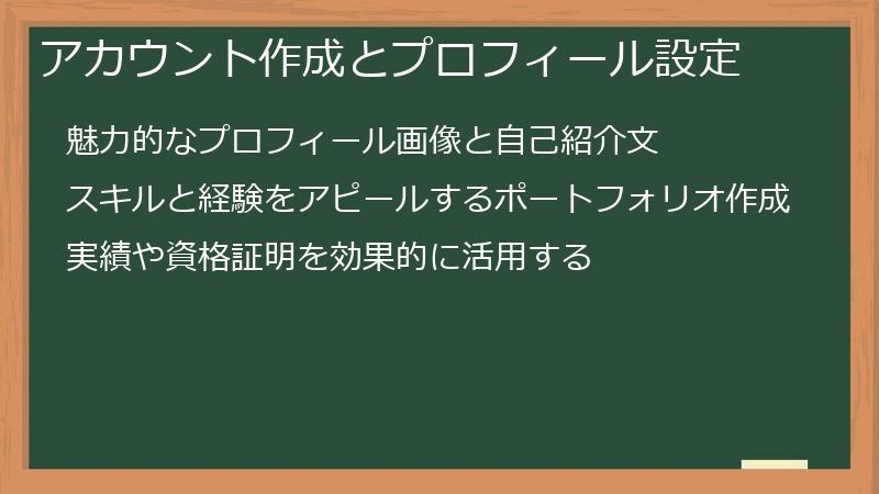 アカウント作成とプロフィール設定