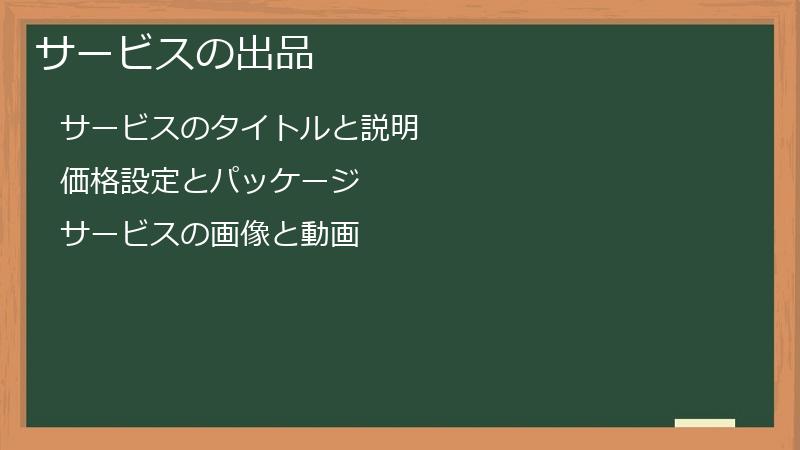 サービスの出品