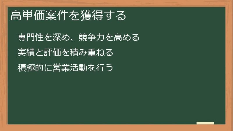 高単価案件を獲得する
