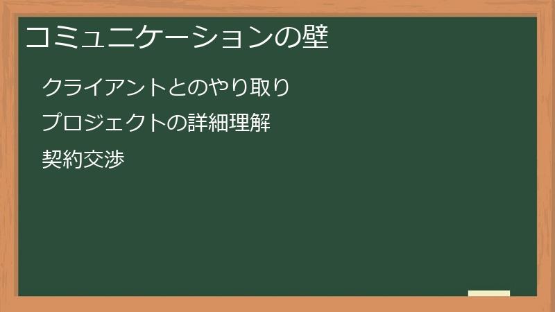 コミュニケーションの壁