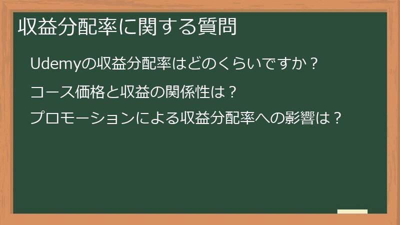 収益分配率に関する質問