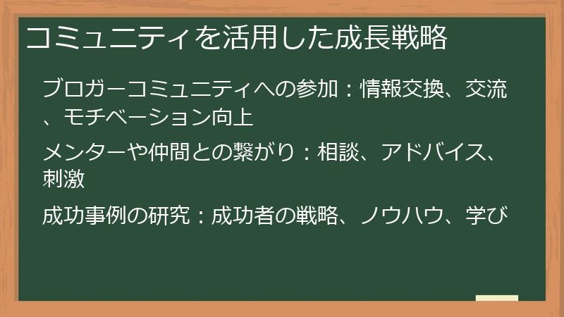 コミュニティを活用した成長戦略