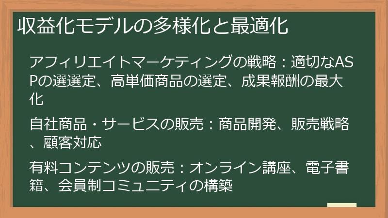 収益化モデルの多様化と最適化
