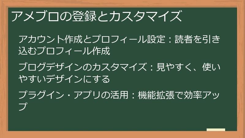 アメブロの登録とカスタマイズ