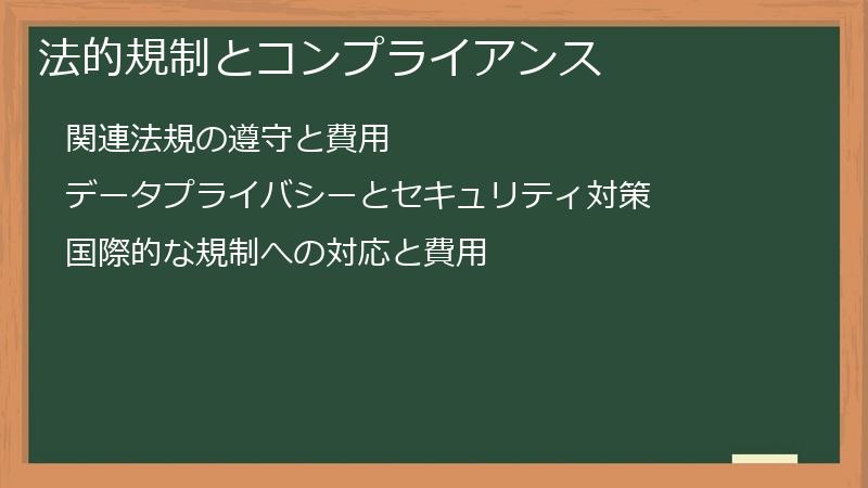 法的規制とコンプライアンス