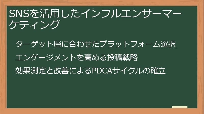 SNSを活用したインフルエンサーマーケティング