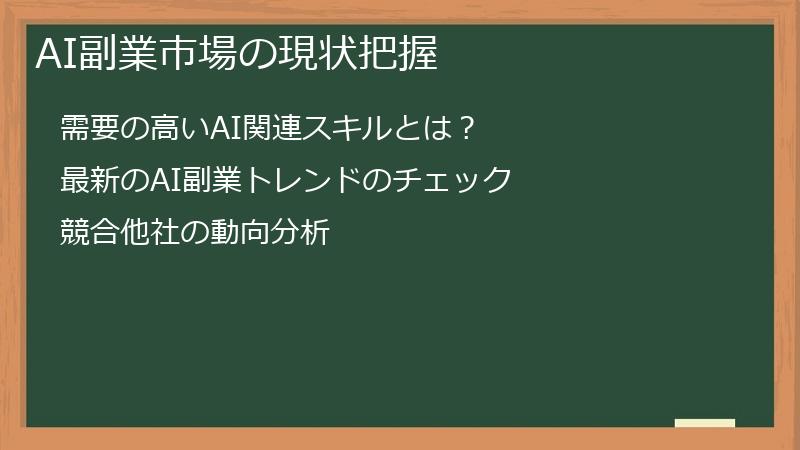AI副業市場の現状把握