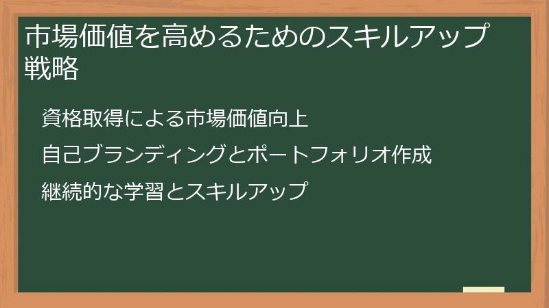 市場価値を高めるためのスキルアップ戦略
