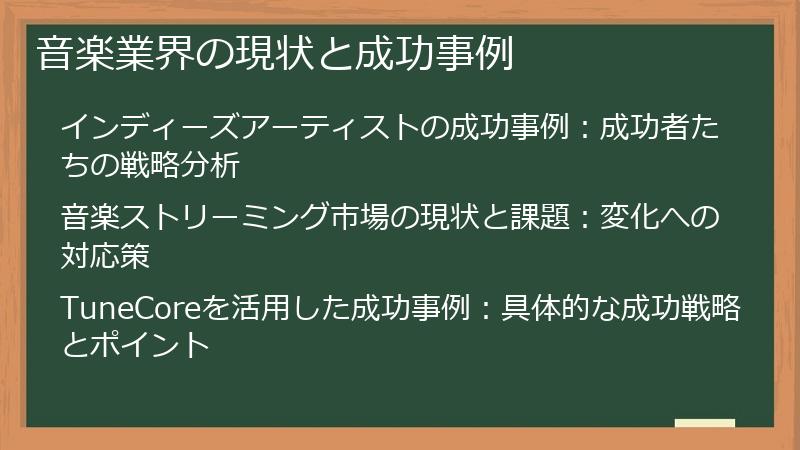 音楽業界の現状と成功事例