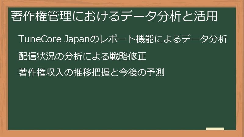 著作権管理におけるデータ分析と活用