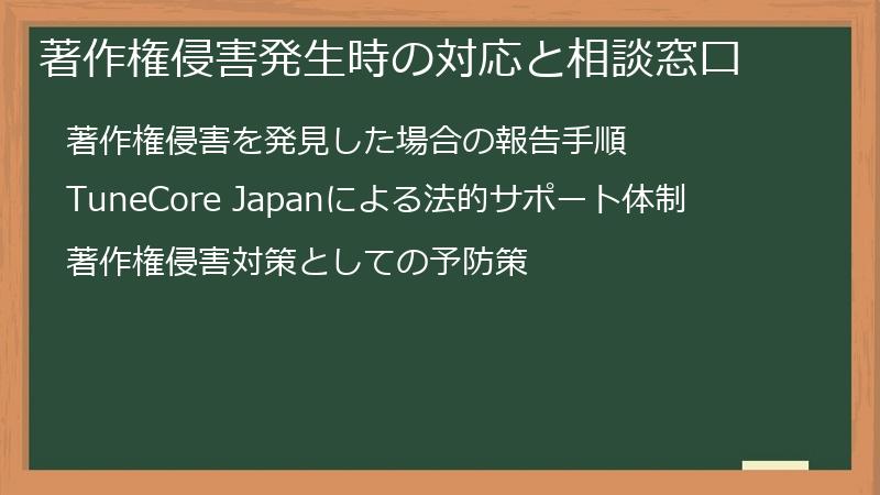 著作権侵害発生時の対応と相談窓口