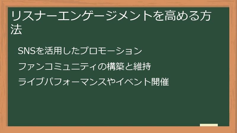 リスナーエンゲージメントを高める方法