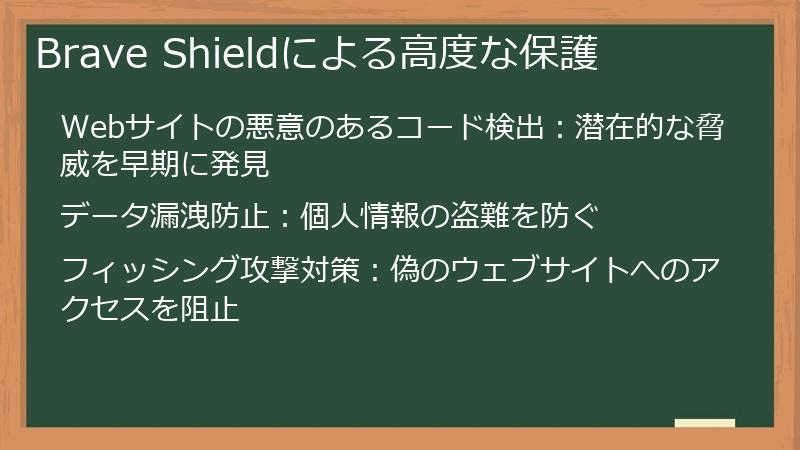 Brave Shieldによる高度な保護