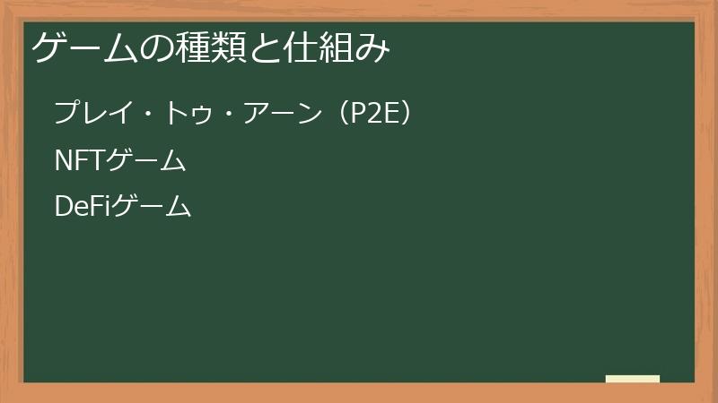 ゲームの種類と仕組み