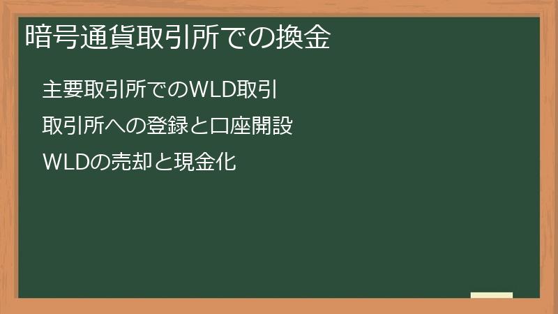 暗号通貨取引所での換金