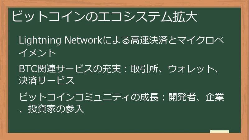 ビットコインのエコシステム拡大