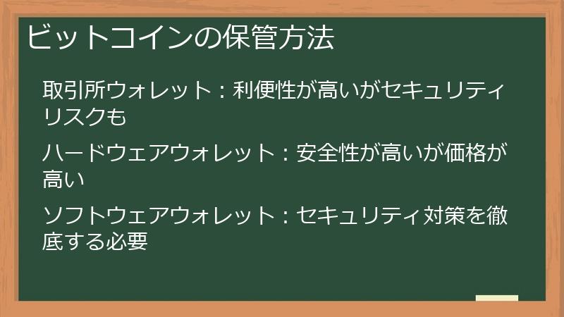 ビットコインの保管方法