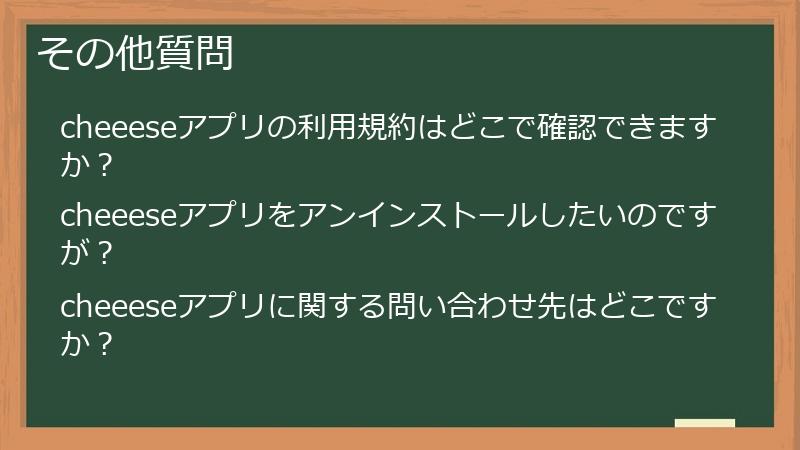 その他質問