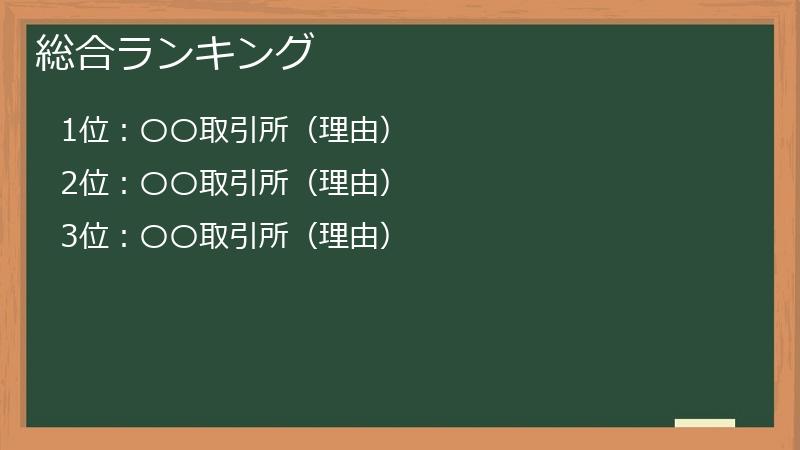 総合ランキング